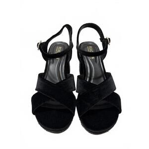 Kenneth Cole Reaction Reeva Platform Black Heeled Sandals Size 8